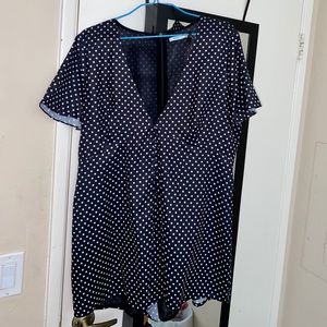 Short polka dot romper